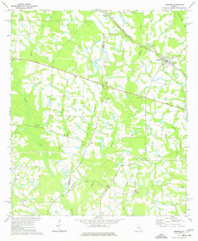 United States Geological Survey Ambrose, GA (1972, 24000-Scale) digital map