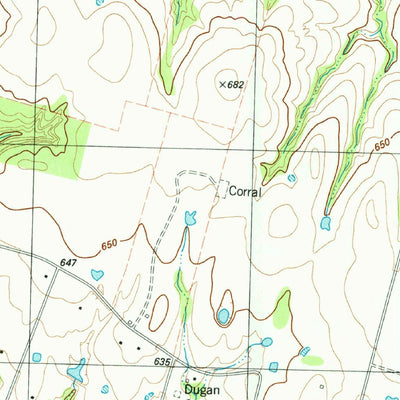 United States Geological Survey Ambrose, TX-OK (1984, 24000-Scale) digital map