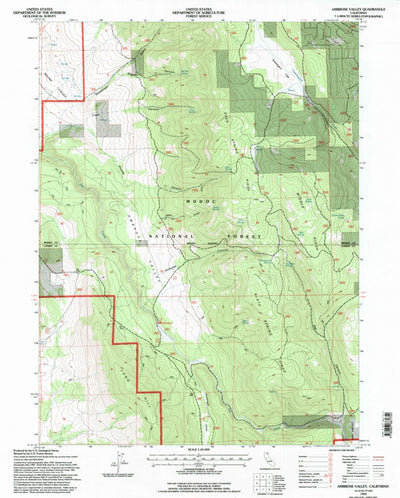 United States Geological Survey Ambrose Valley, CA (1993, 24000-Scale) digital map