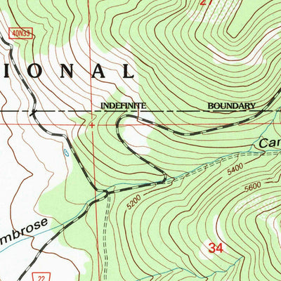 United States Geological Survey Ambrose Valley, CA (1993, 24000-Scale) digital map