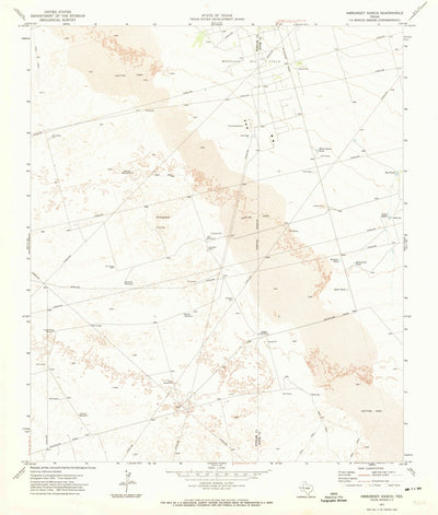 United States Geological Survey Amburgey Ranch, TX (1971, 24000-Scale) digital map
