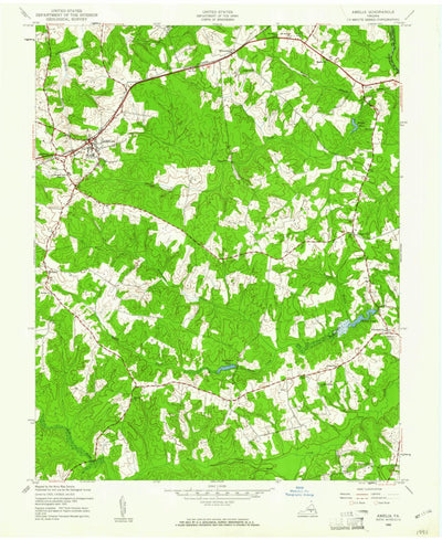 United States Geological Survey Amelia Court House, VA (1943, 24000-Scale) digital map