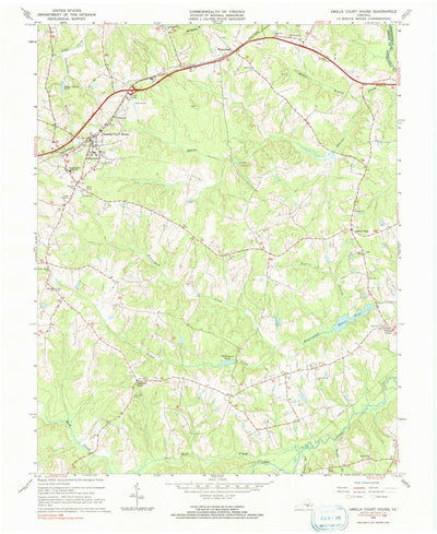 United States Geological Survey Amelia Court House, VA (1966, 24000-Scale) digital map