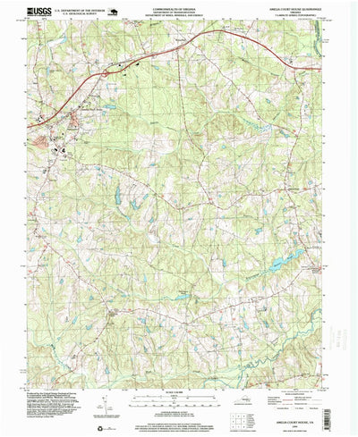 United States Geological Survey Amelia Court House, VA (1994, 24000-Scale) digital map