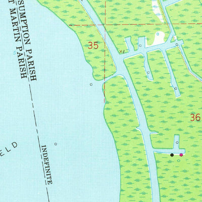 United States Geological Survey Amelia, LA (1966, 24000-Scale) digital map