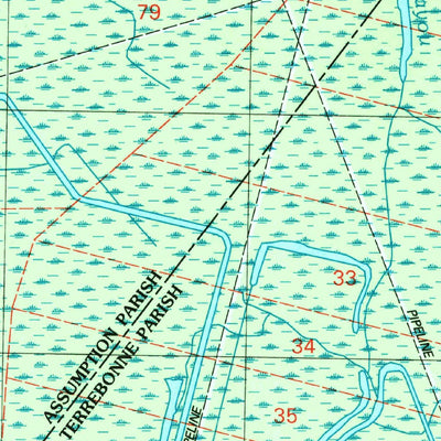 United States Geological Survey Amelia, LA (1994, 24000-Scale) digital map