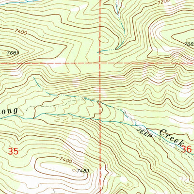 United States Geological Survey Amelong Creek, MT (1972, 24000-Scale) digital map