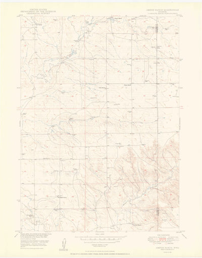 United States Geological Survey Amend Ranch, WY (1950, 24000-Scale) digital map