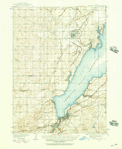United States Geological Survey American Falls, ID (1934, 62500-Scale) digital map