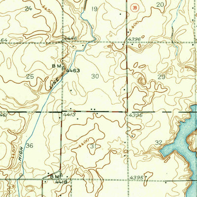 United States Geological Survey American Falls, ID (1934, 62500-Scale) digital map