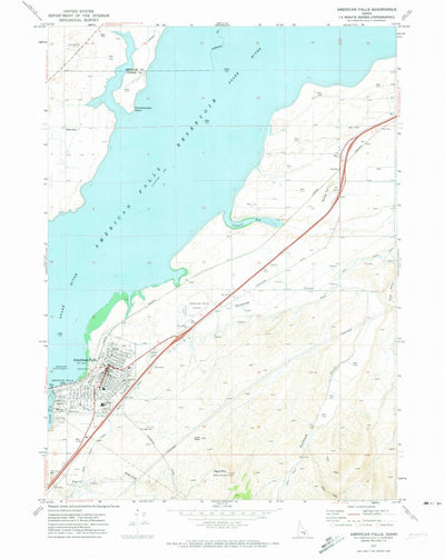 United States Geological Survey American Falls, ID (1971, 24000-Scale) digital map
