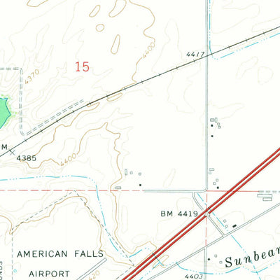 United States Geological Survey American Falls, ID (1971, 24000-Scale) digital map