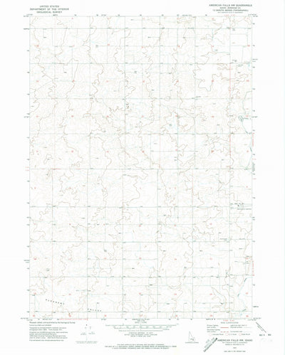 United States Geological Survey American Falls NW, ID (1971, 24000-Scale) digital map