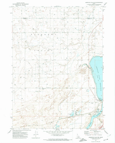 United States Geological Survey American Falls SW, ID (1971, 24000-Scale) digital map