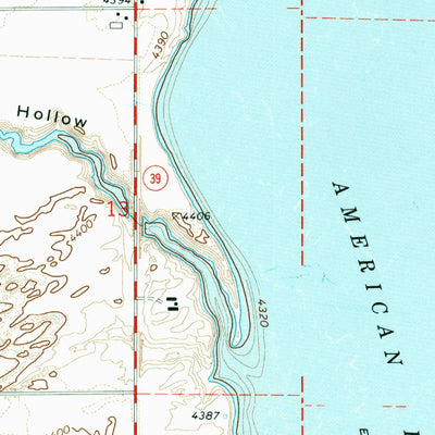 United States Geological Survey American Falls SW, ID (1971, 24000-Scale) digital map