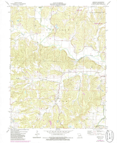 United States Geological Survey Americus, MO (1974, 24000-Scale) digital map