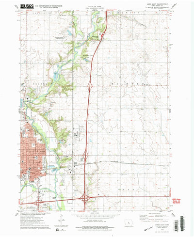 United States Geological Survey Ames East, IA (1975, 24000-Scale) digital map