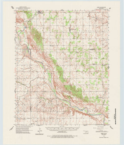 United States Geological Survey Ames, OK (1956, 62500-Scale) digital map