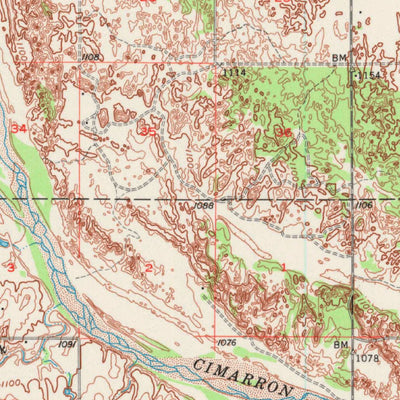 United States Geological Survey Ames, OK (1956, 62500-Scale) digital map