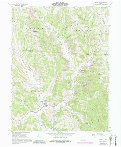 United States Geological Survey Amesville, OH (1960, 24000-Scale) digital map
