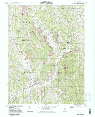 United States Geological Survey Amesville, OH (1994, 24000-Scale) digital map