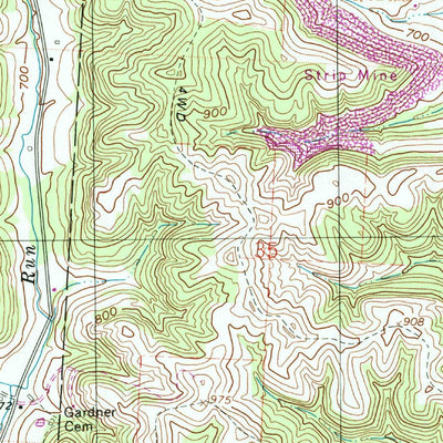 United States Geological Survey Amesville, OH (1994, 24000-Scale) digital map