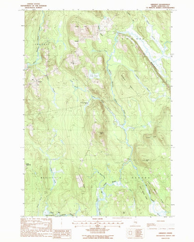 United States Geological Survey Amherst, ME (1988, 24000-Scale) digital map