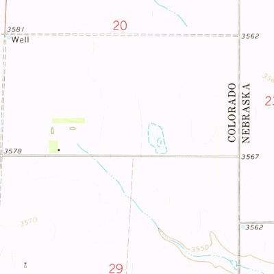 United States Geological Survey Amherst SE, CO-NE (1971, 24000-Scale) digital map