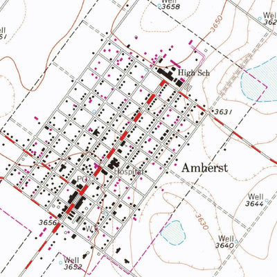 United States Geological Survey Amherst, TX (1962, 24000-Scale) digital map