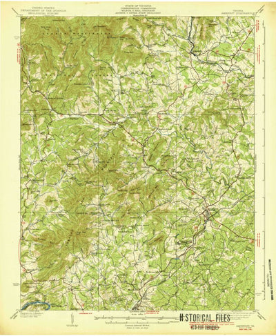 United States Geological Survey Amherst, VA (1939, 62500-Scale) digital map