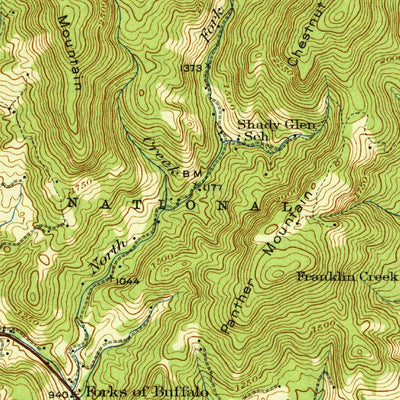 United States Geological Survey Amherst, VA (1939, 62500-Scale) digital map