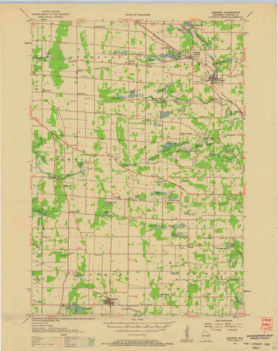 United States Geological Survey Amherst, WI (1957, 48000-Scale) digital map