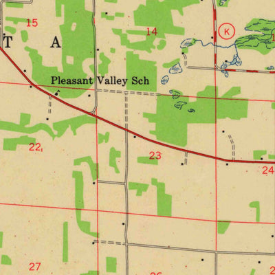 United States Geological Survey Amherst, WI (1957, 48000-Scale) digital map