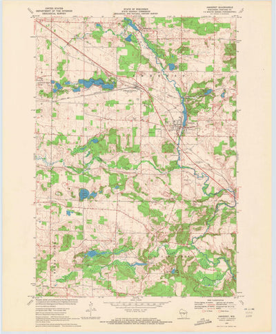 United States Geological Survey Amherst, WI (1969, 24000-Scale) digital map