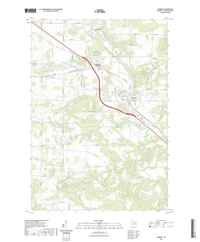 United States Geological Survey Amherst, WI (2022, 24000-Scale) digital map