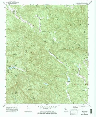 United States Geological Survey Amicalola, GA (1971, 24000-Scale) digital map
