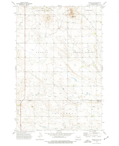 United States Geological Survey Amidon SE, ND (1973, 24000-Scale) digital map