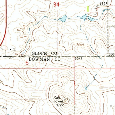 United States Geological Survey Amidon SE, ND (1973, 24000-Scale) digital map