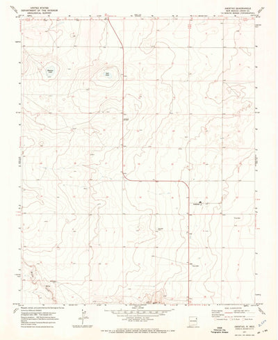 United States Geological Survey Amistad, NM (1971, 24000-Scale) digital map