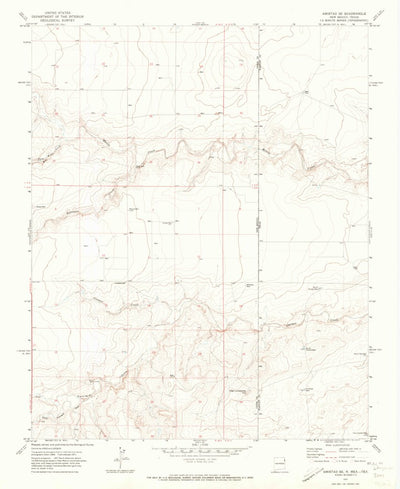 United States Geological Survey Amistad SE, NM-TX (1971, 24000-Scale) digital map