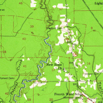 United States Geological Survey Amite, LA (1959, 62500-Scale) digital map
