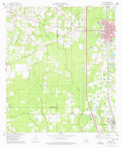 United States Geological Survey Amite, LA (1974, 24000-Scale) digital map