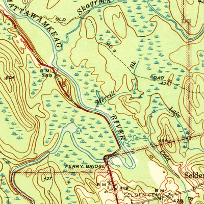 United States Geological Survey Amity, ME (1943, 62500-Scale) digital map