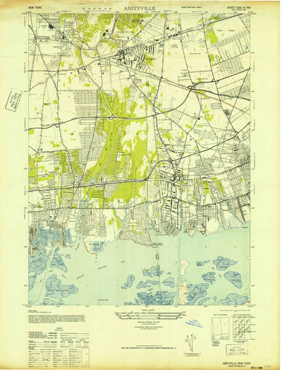 United States Geological Survey Amityville, NY (1947, 24000-Scale) digital map