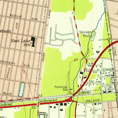 United States Geological Survey Amityville, NY (1954, 24000-Scale) digital map