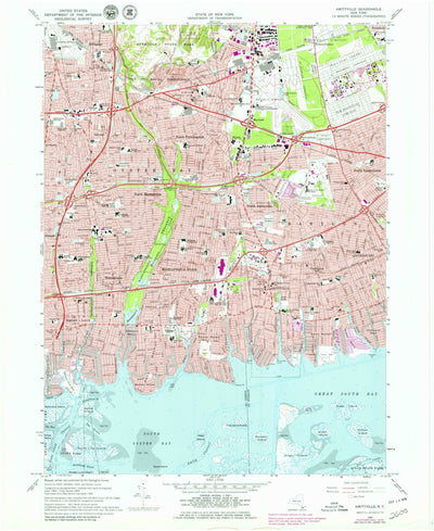 United States Geological Survey Amityville, NY (1969, 24000-Scale) digital map