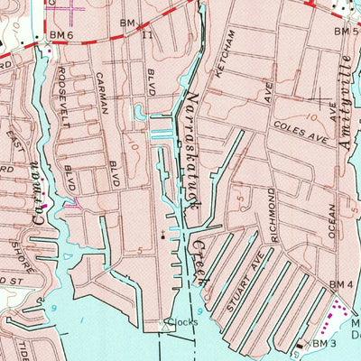 United States Geological Survey Amityville, NY (1969, 24000-Scale) digital map