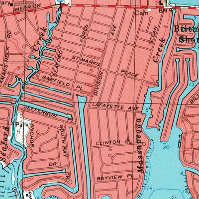 United States Geological Survey Amityville, NY (1994, 24000-Scale) digital map