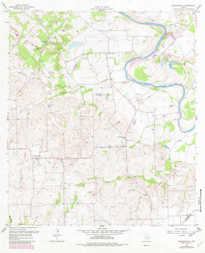 United States Geological Survey Ammannsville, TX (1957, 24000-Scale) digital map
