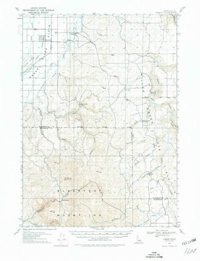 United States Geological Survey Ammon, ID (1924, 62500-Scale) digital map